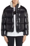 MONCLER CHOUELLE LOGO PRINT QUILTED DOWN PUFFER JACKET,E20934591080C0232