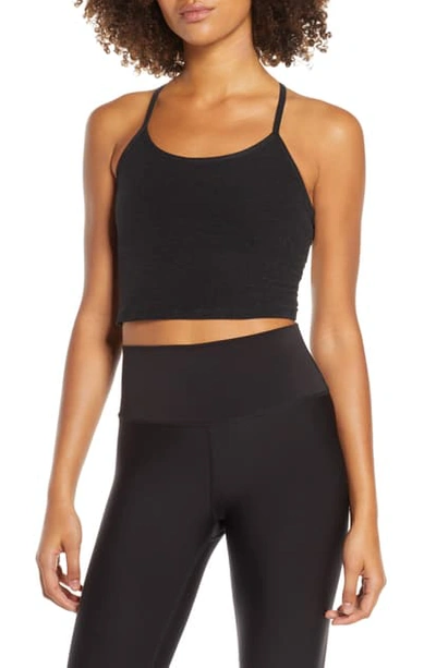 Beyond Yoga Racerback Cropped Tank Top In Darkest Night