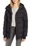 Canada Goose Alliston Hooded Quilted Shell Down Jacket In Black