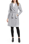 Ted Baker Ellgenc Belted Wrap Coat In Lt-grey