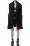 BURBERRY OVERSIZE NOTCH COLLAR PEACOAT,4562481