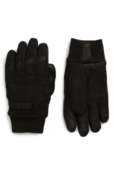 Canada Goose Waterproof Down Gloves In Black Heather
