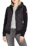 Canada Goose Hybridge® Down-paneled Wool Jacket In Black