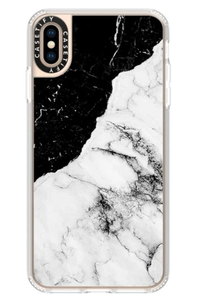 Casetify Black & White Marble Iphone Xs, X Max & Xr Case In Black / White