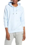 Nike Sportswear Essential Pullover Fleece Hoodie In Celestine Blue/ White