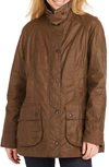 Barbour Beadnell Waxed Cotton Jacket In Brown