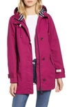 Joules Coast Waterproof Hooded Jacket In Berry Blush