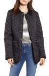 Joules Newdale Quilted Coat In Black