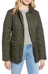 Joules Newdale Quilted Coat In Dark Green