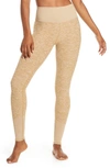 Alo Yoga High Waist Lounge Leggings In Caramel Heather