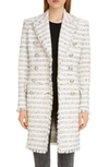 BALMAIN DOUBLE BREASTED TWEED COAT,SF08547C190