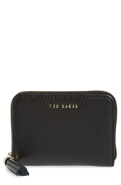 Ted Baker Belaah Zip Around Leather Wallet In Black