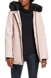 Ugg Bernice Faux Fur Trim Waterproof Parka In Pink Crystal