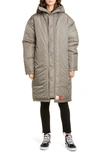 MARTINE ROSE THE WENGER WATER RESISTANT HOODED NYLON PARKA,MRAW19-121B