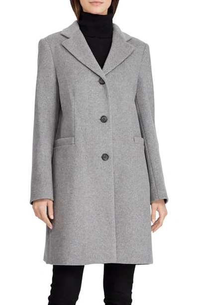 Ralph Lauren Wool Blend Reefer Coat In Alaskan Grey | ModeSens