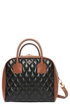 BURBERRY MEDIUM CUBE QUILTED LEATHER SATCHEL,8020887