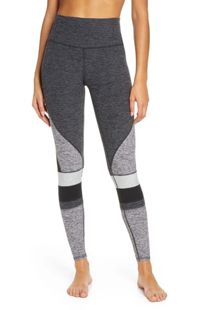 Alo Yoga Soft High Waist Leggings In Dark Heather Grey/dove Grey