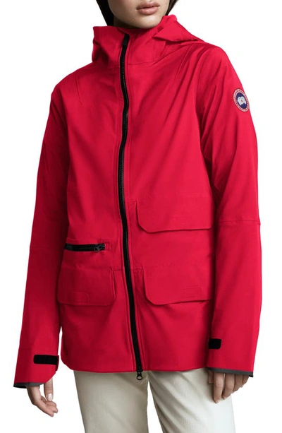 Canada Goose Pacifica Hooded Utility Jacket In Red