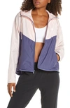 Nike Sportswear Windrunner Water Repellent Jacket In Echo Pink/ Purple/ White