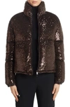 MONCLER RIMAC SEQUIN QUILTED DOWN PUFFER JACKET,E20934593200C0301