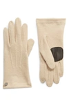 Echo Wool & Cashmere Blend Water Repellent Touchscreen Gloves In Oatmeal