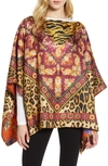 ETRO LEOPARD & FLORAL REVERSIBLE SILK SCARF,160854607