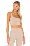 Beach Riot Leah Rib Knit Top In Taupe