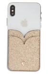 KATE SPADE GLITTER DOUBLE STICKER PHONE POCKET,8ARU6422