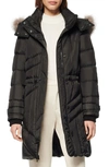 ANDREW MARC DOWN & FEATHER HOODED PARKA WITH GENUINE FOX FUR TRIM,AW9AE248