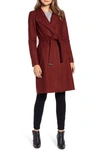 Ted Baker Ellgenc Belted Wrap Coat In Dk Brown