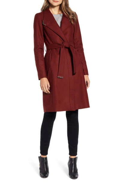 Ted Baker Ellgenc Belted Wrap Coat In Dk Brown
