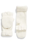 Kate Spade Solid Bow Pop Top Gloves In Cream