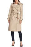 Ralph Lauren Double Breasted Trench Coat In Sand