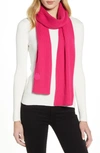 Michael Michael Kors Logo Patch Rib Scarf In Electric Pink