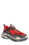Balenciaga Triple S Low-top Trainers In Rouge/ Black