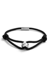 Degs & Sal Men's Sterling Silver & Rope Trinity Bracelet In Black