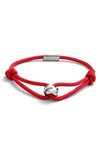 Degs & Sal Men's Sterling Silver & Rope Trinity Bracelet In Red