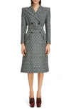 GIVENCHY BELTED HERRINGBONE WOOL BLEND COAT,BWC05J12AR