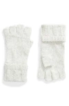 Ugg Fingerless Knit Gloves In Light Grey