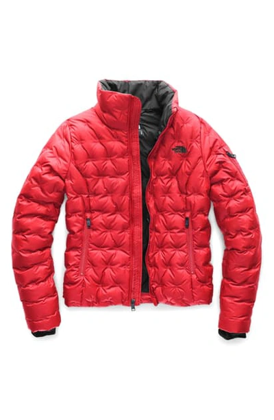 The North Face Holladown Water Repellent 550-fill Power Down Crop Jacket In Tnf Red