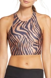 Onzie Peek A Boo Racerback Sports Bra, Tiger In Tiger