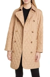 BURBERRY TYTHING QUILTED DOUBLE BREASTED COAT,8021055