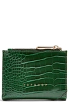 TOPSHOP PENNY EMBOSSED FAUX WALLET,24V04RGRN