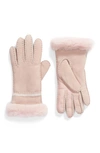 UGG UGG SEAMED TOUCHSCREEN COMPATIBLE GENUINE SHEARLING LINED GLOVES,17371