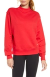 Alo Yoga Freestyle Mock Neck Sweatshirt In Scarlet
