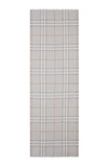 Burberry Lightweight Check Wool Silk Scarf In Light Grey