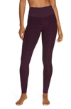 Alo Yoga High Waist Lounge Leggings In Black Plum Heather