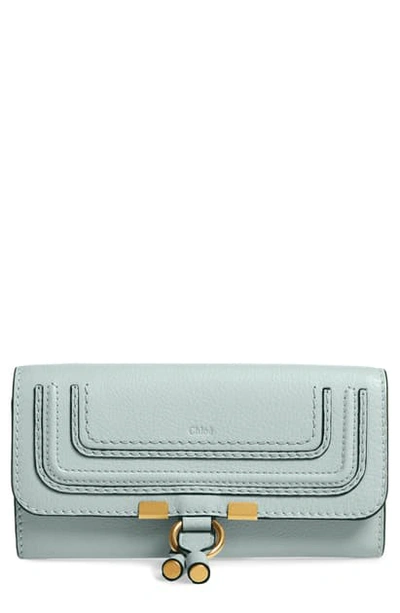 Chloé Women's Marcie Leather Continental Wallet In Mirage Blue