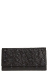 Mcm Original Visetos Coated Canvas Flap Wallet In Black