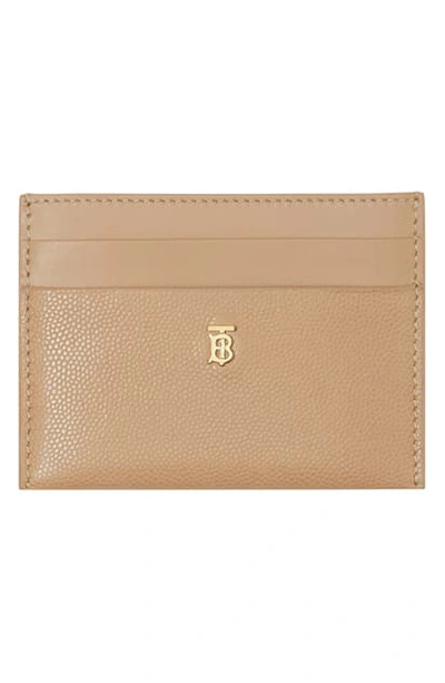 Burberry Sandon Tb Monogram Leather Card Case In Archive Beige